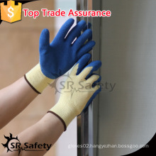 SRSAFETY 10g blue latex safety gloves ,working safety gloves china supplier